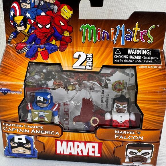 5 for $25| Marvel Minimates Fighting Chance Captain America &‎ Falcon TRU - Picture 2 of 8